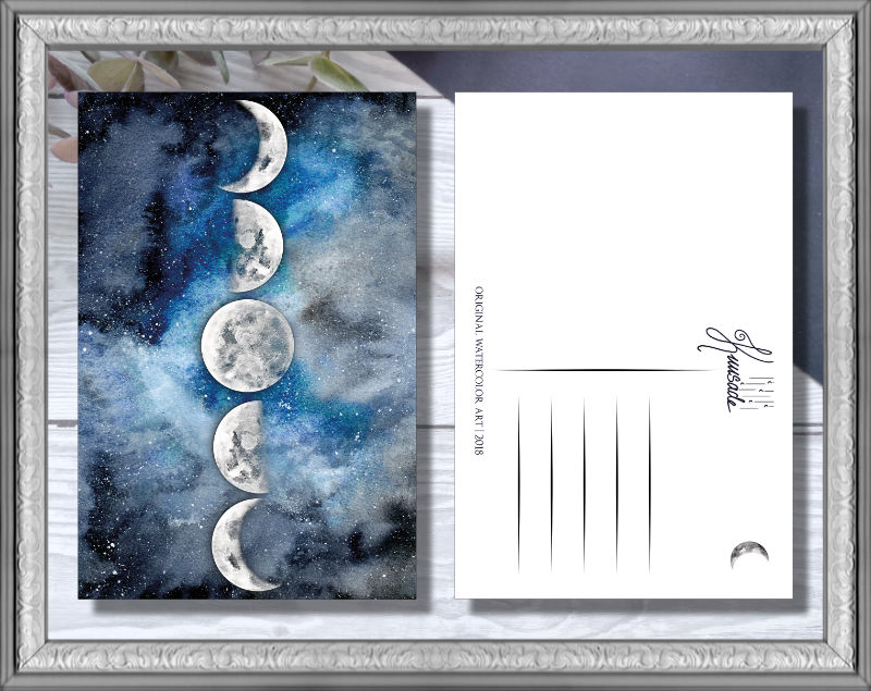 Postikortti, Kuunvaiheet pysty