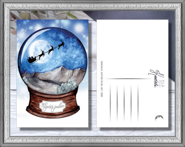 Postikortti, Jouluinen Lumisadepallo