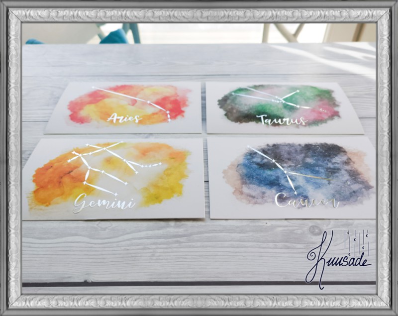 3D hopea Postikortti, Horoskoopit - Image 5