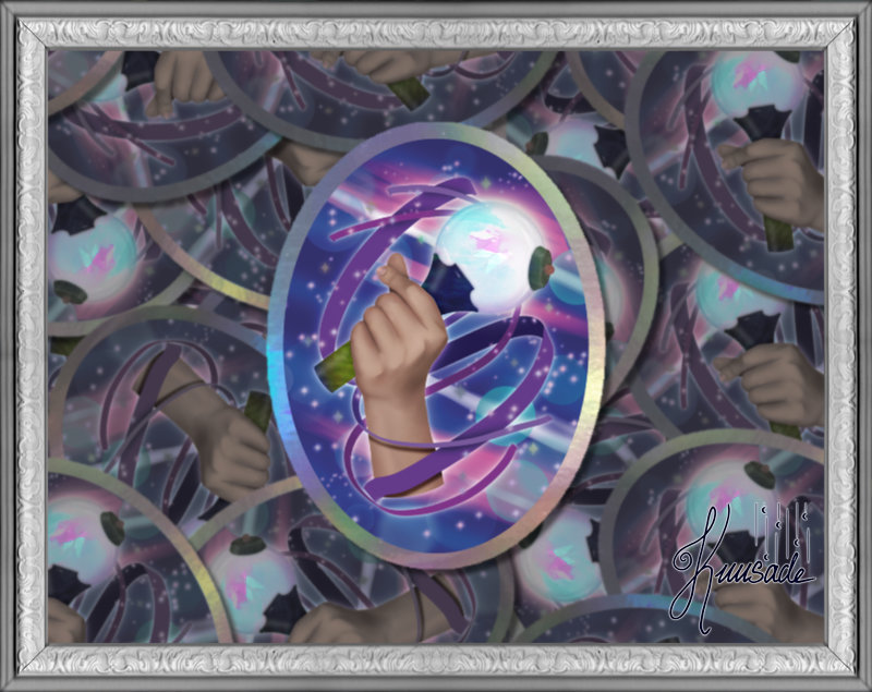 BTS ARMY fanart, Vinyl Holographic Sticker