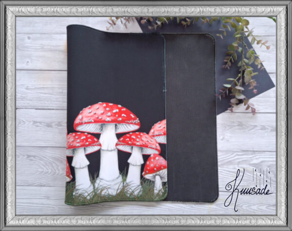 Mousepad 40 x 60cm, Amanita Mushrooms Black
