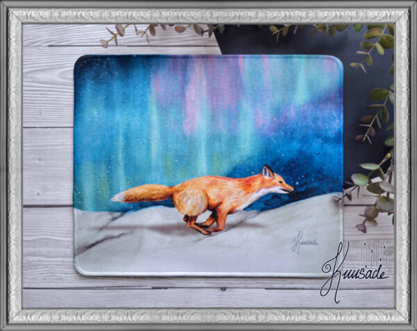 Mousepad 25 x 30cm, Northern Lights Fox