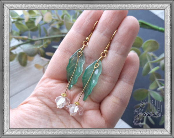 Roikkuvat Kukkakorvakorut - Viherlehti