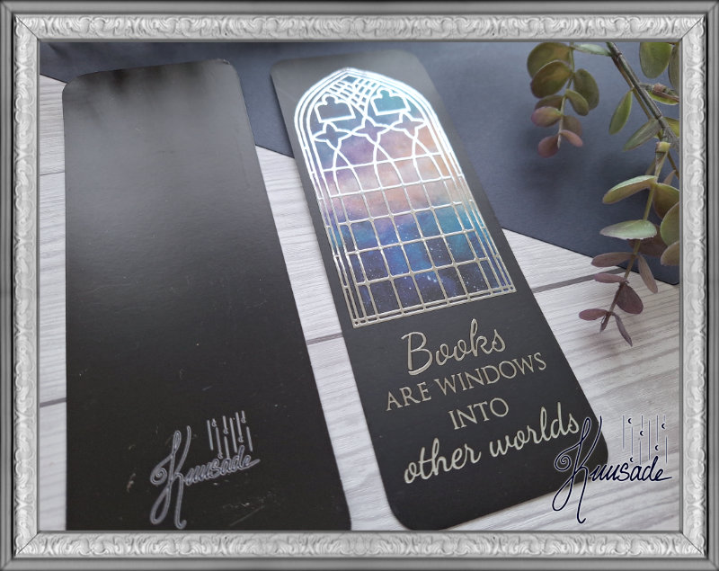 Cardboard bookmark, 3D with silver effect - Window - Image 3