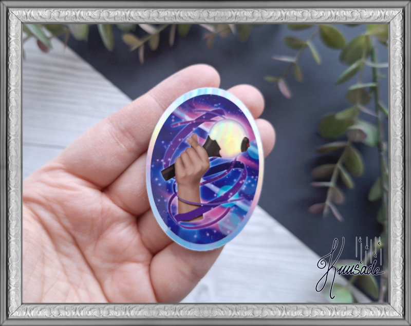 BTS ARMY fanart, Vinyl Holographic Sticker - Image 2