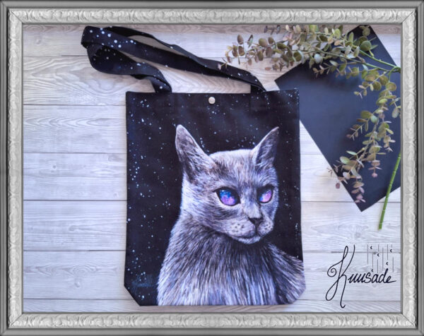 Canvas Totebag, Galaxy Cat