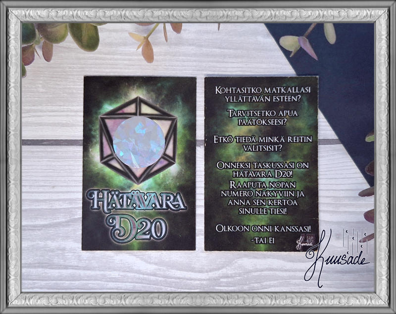 Hätävara D20 - Kertakäyttöinen noppa - Image 2